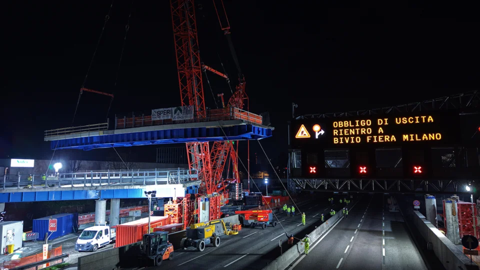 Smontaggio e Riposizionamento Ponte Autostradale di Sesto S. Giovanni