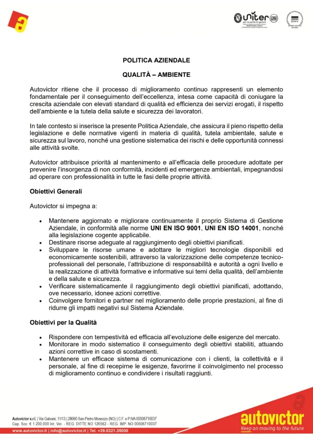 ATVC Politica Qualità Ambiente