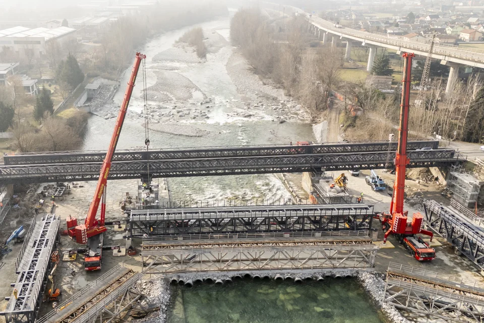 Sostituzione di un ponte ferroviario a Domodossola 