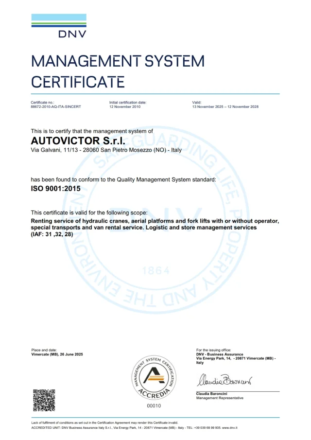 Quality Certificate
